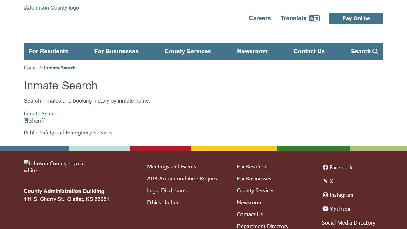 Inmate Search | Johnson County Kansas
